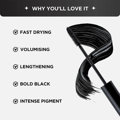 Bella Vita Organic Intense Drama Waterproof, Lengthening & Volumising Mascara Black