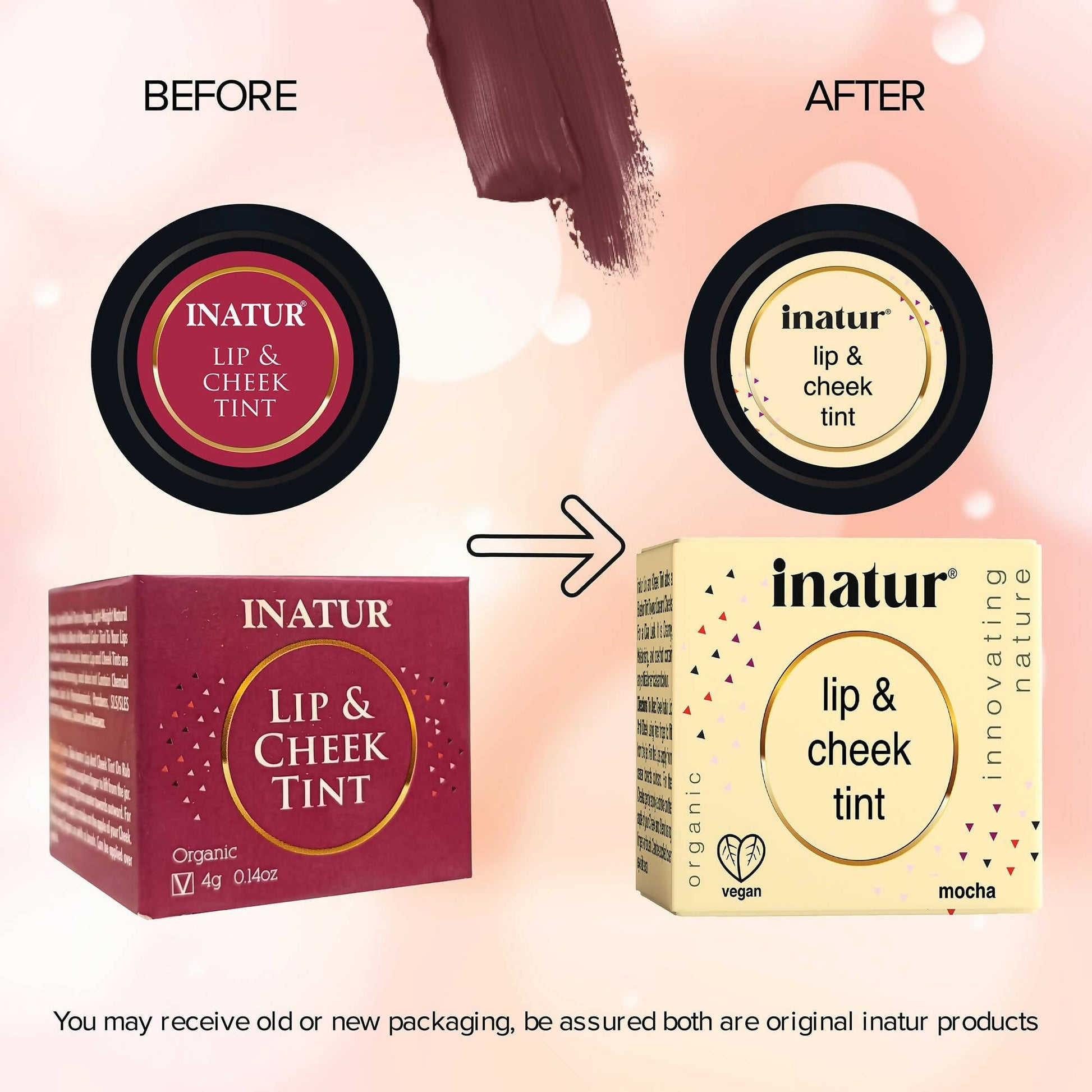 Inatur Lip and Cheek Tint Mocha