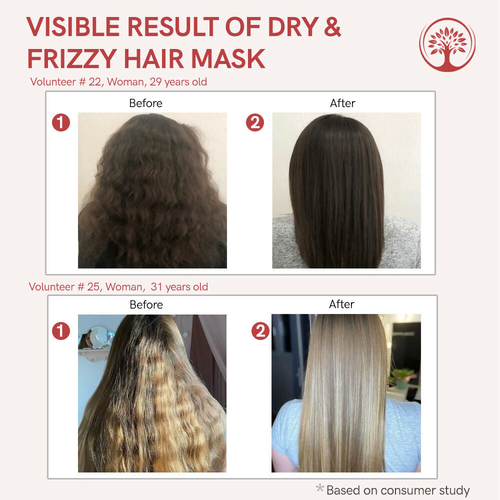 Ivory Natural Dry Rough Hair Mask For Smooths Hair, Frizz Reduction