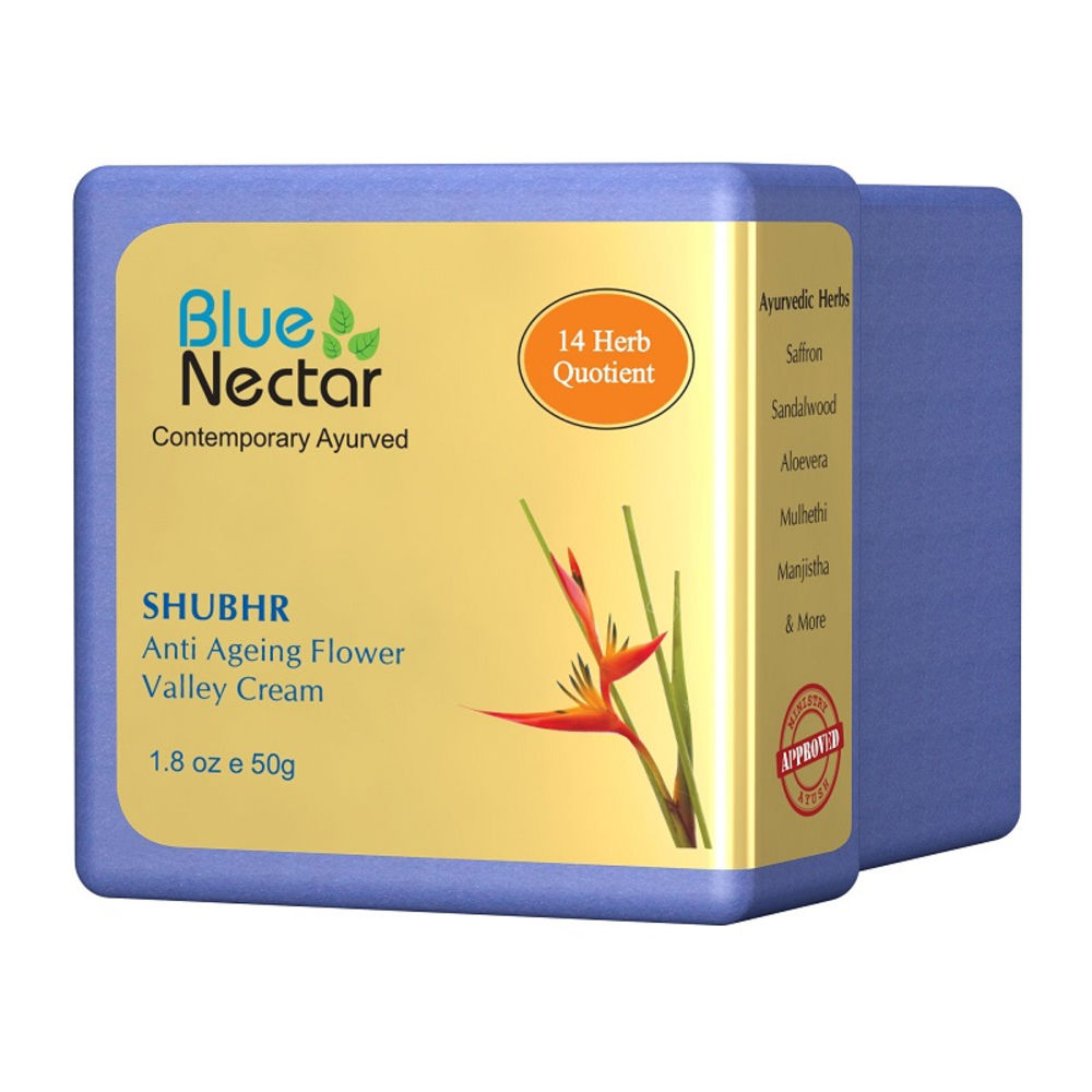 Buy Blue Nectar Shubhr Anti Ageing Flower Valley Face Cream for Women from DrMediCart, Ship from India to USA