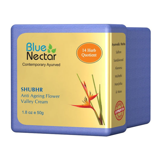 Buy Blue Nectar Shubhr Anti Ageing Flower Valley Face Cream for Women from DrMediCart, Ship from India to USA