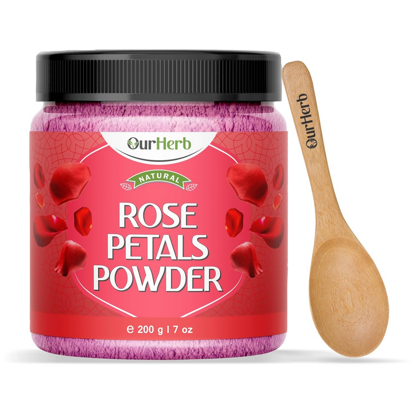 OurHerb Pure & Natural Rose Petal Powder for Skin & Hair With Vitamin Enriched