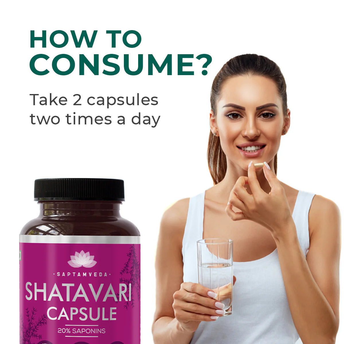 Saptamveda Organic Shatavari Capsules
