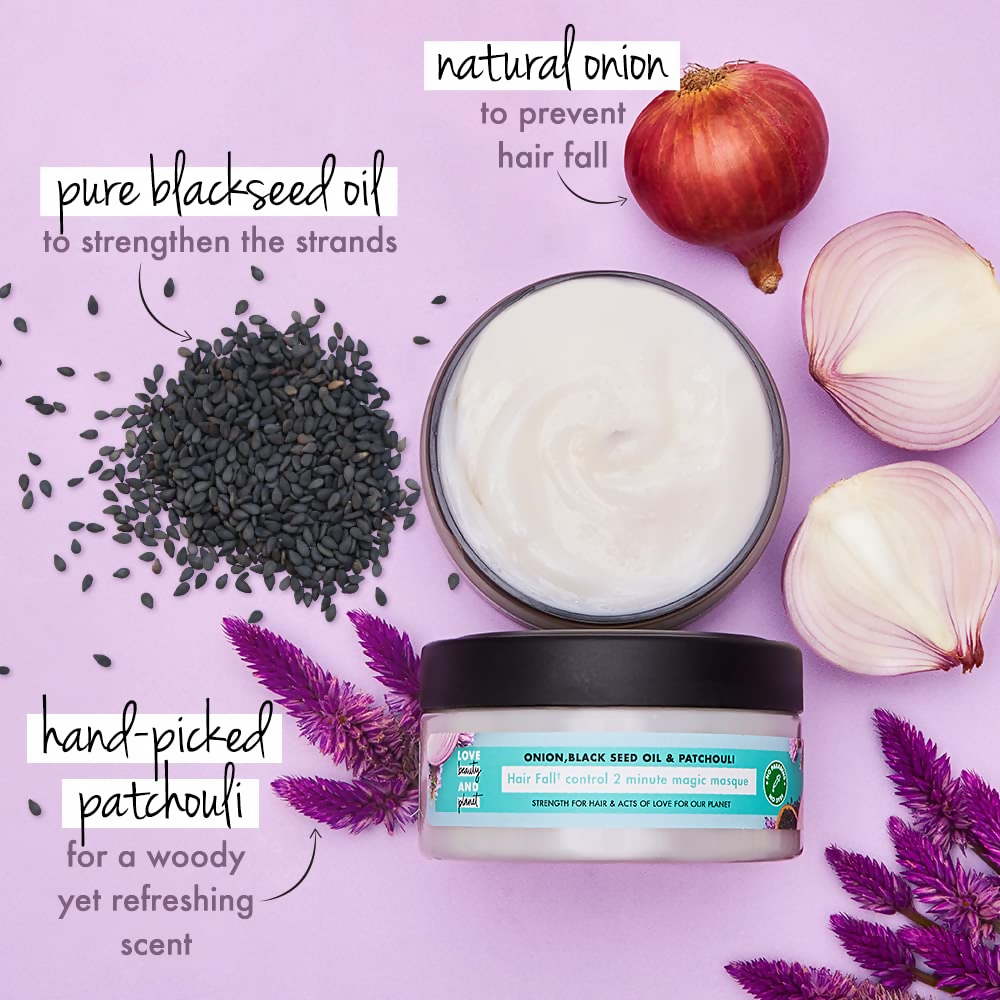 Buy Love Beauty And Planet Onion Black Seed & Patchouli Hair Mask from DrMediCart, Ship from India to USA