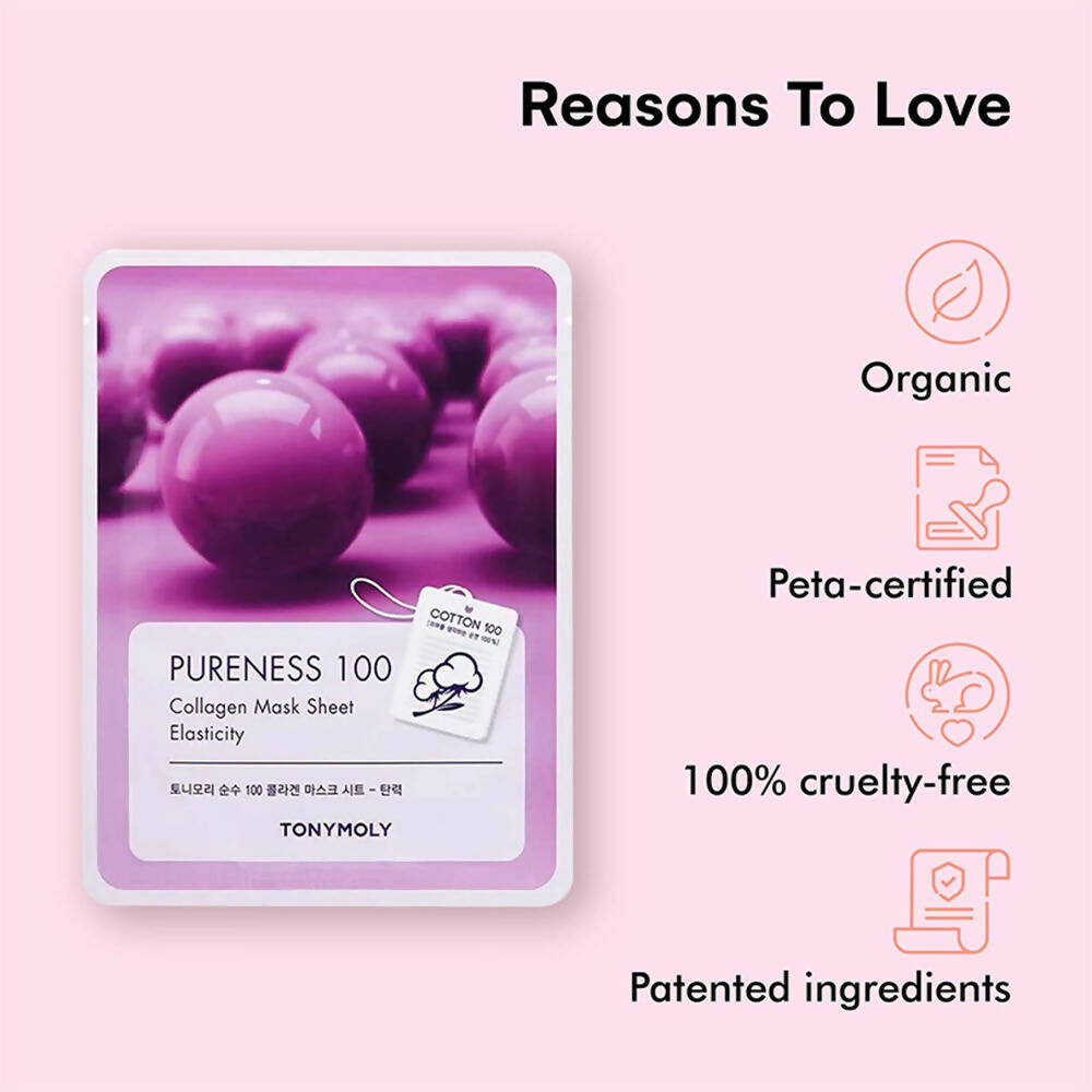 Tonymoly Pureness 100 Collagen Mask Sheet - Korean Skincare