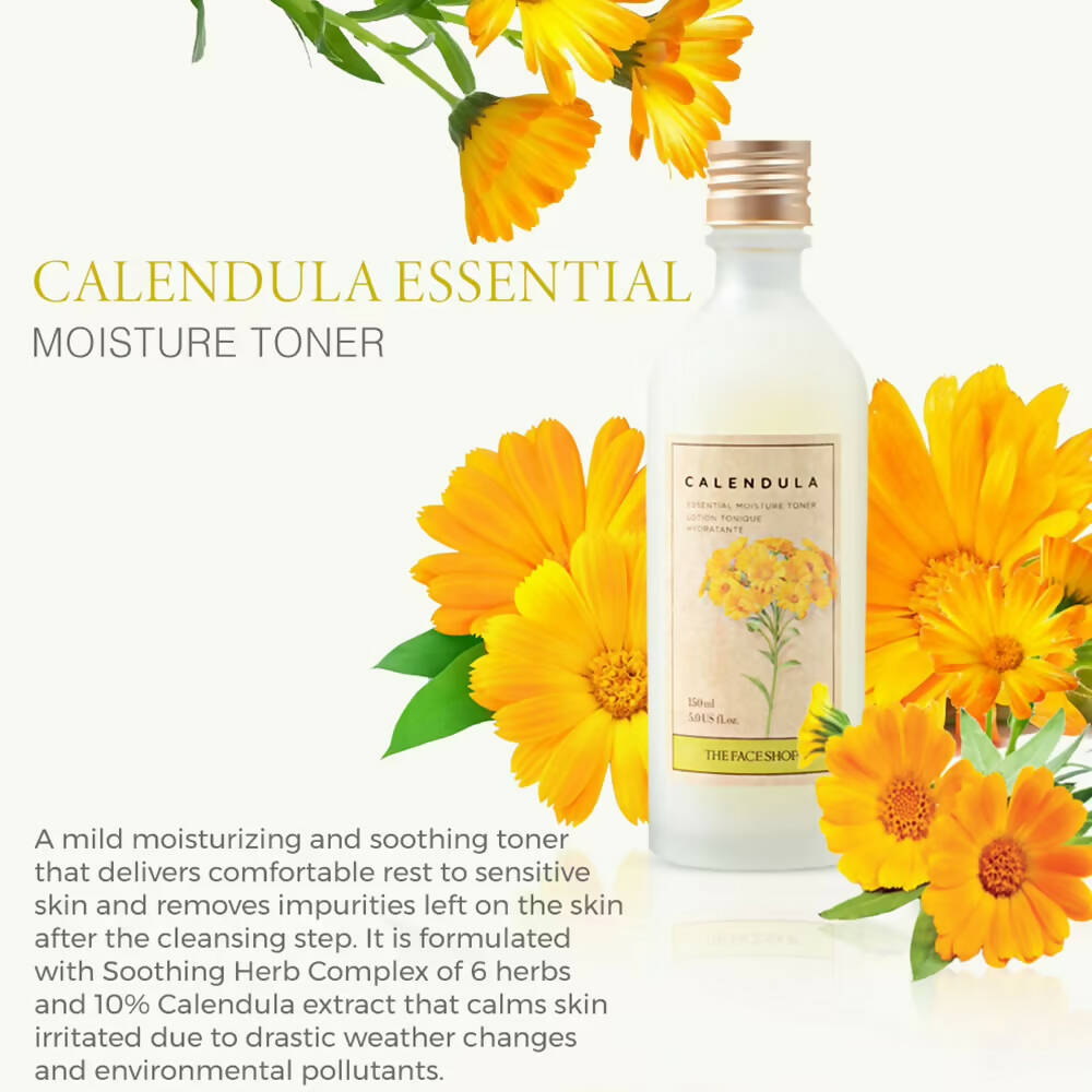 The Face Shop Calendula Essential Moisture Toner - Korean Skincare