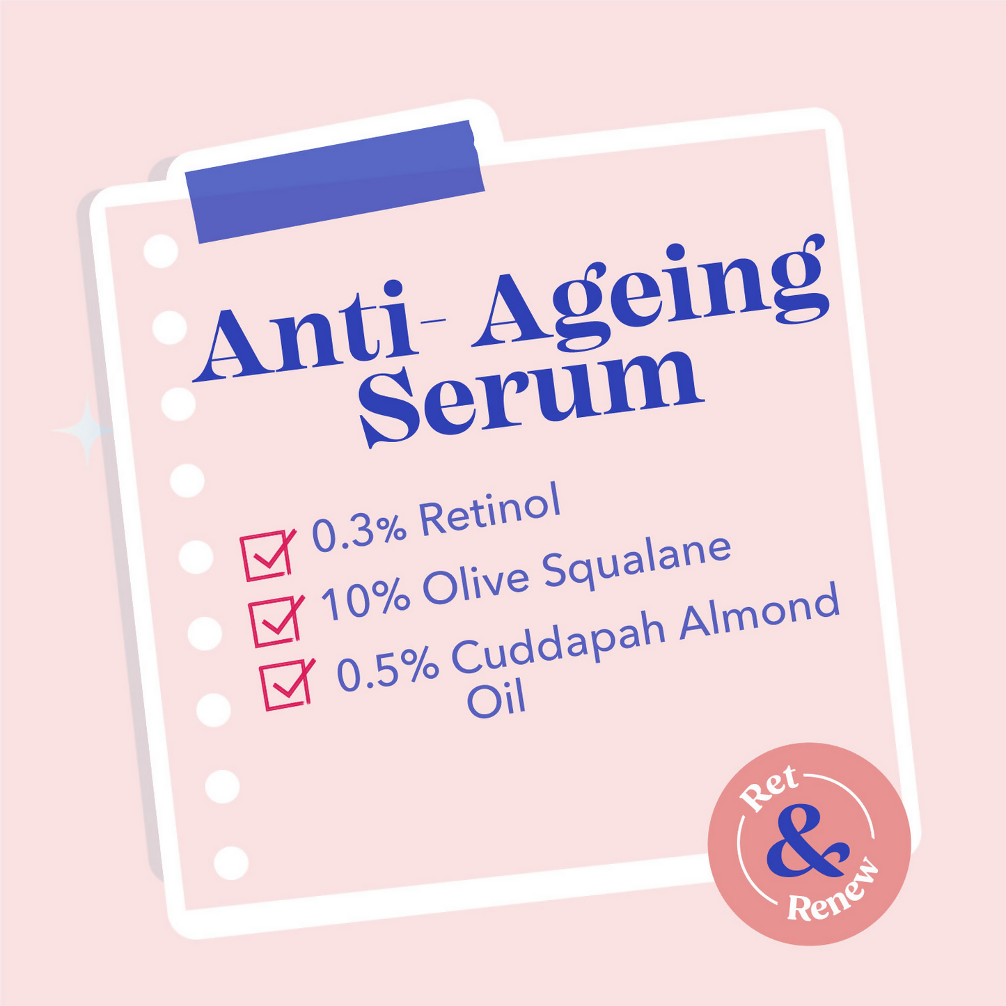 Blue Heaven 0.3% Retinol Serum With 10% Olive Squalane & 0.5% Cuddapah Almond Oil Face Serum