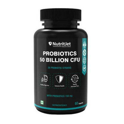 NutritJet Probiotic Supplement 50 Billion CFU Veg Capsules