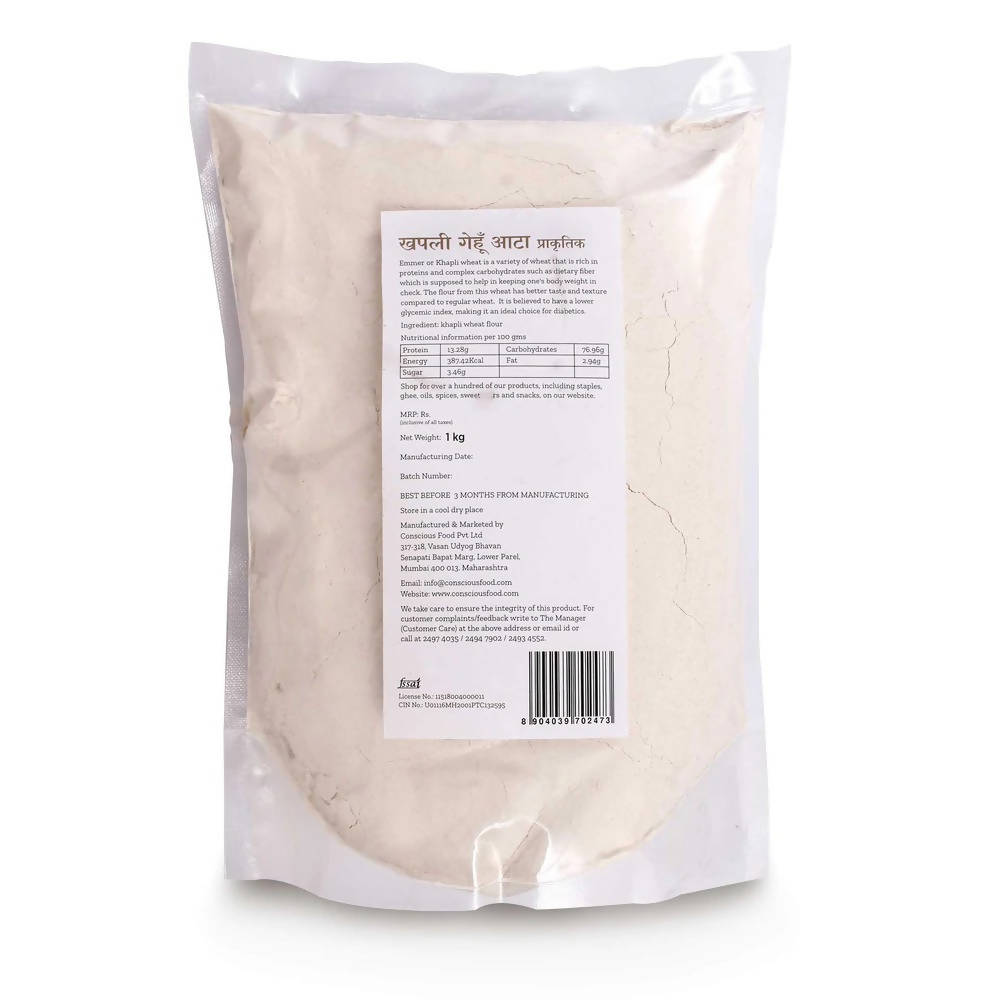 Conscious Food Emmer Wheat Flour (Khapli Genhu Atta)