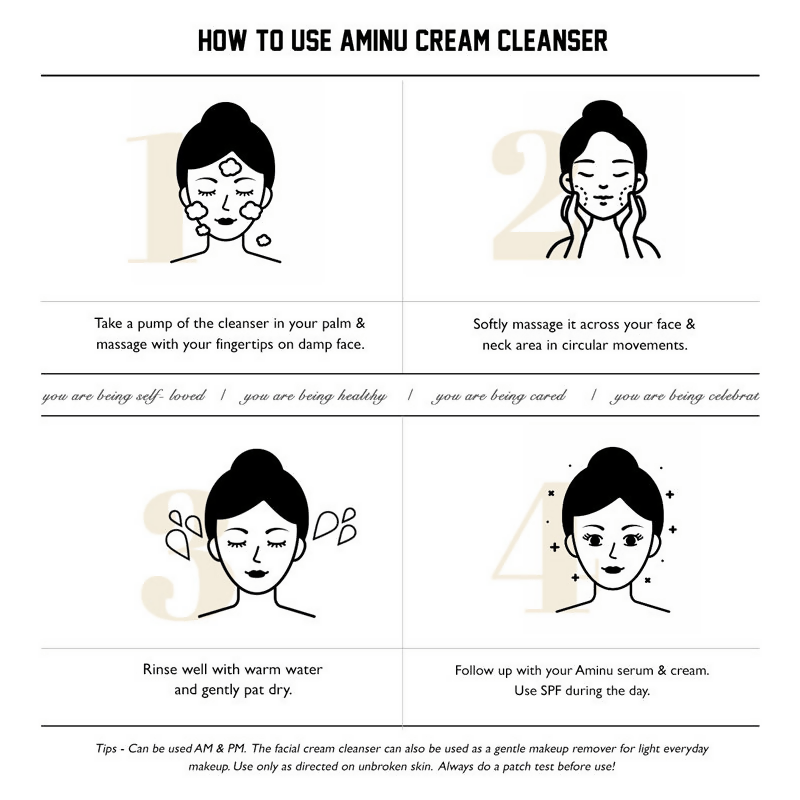 Aminu Cream Cleanser for Dry, Mature & Sensitive skin