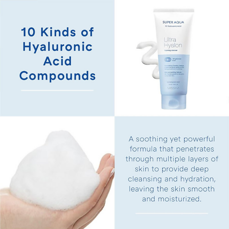 Missha Super Aqua Ultra Hyalron Foaming Cleanser