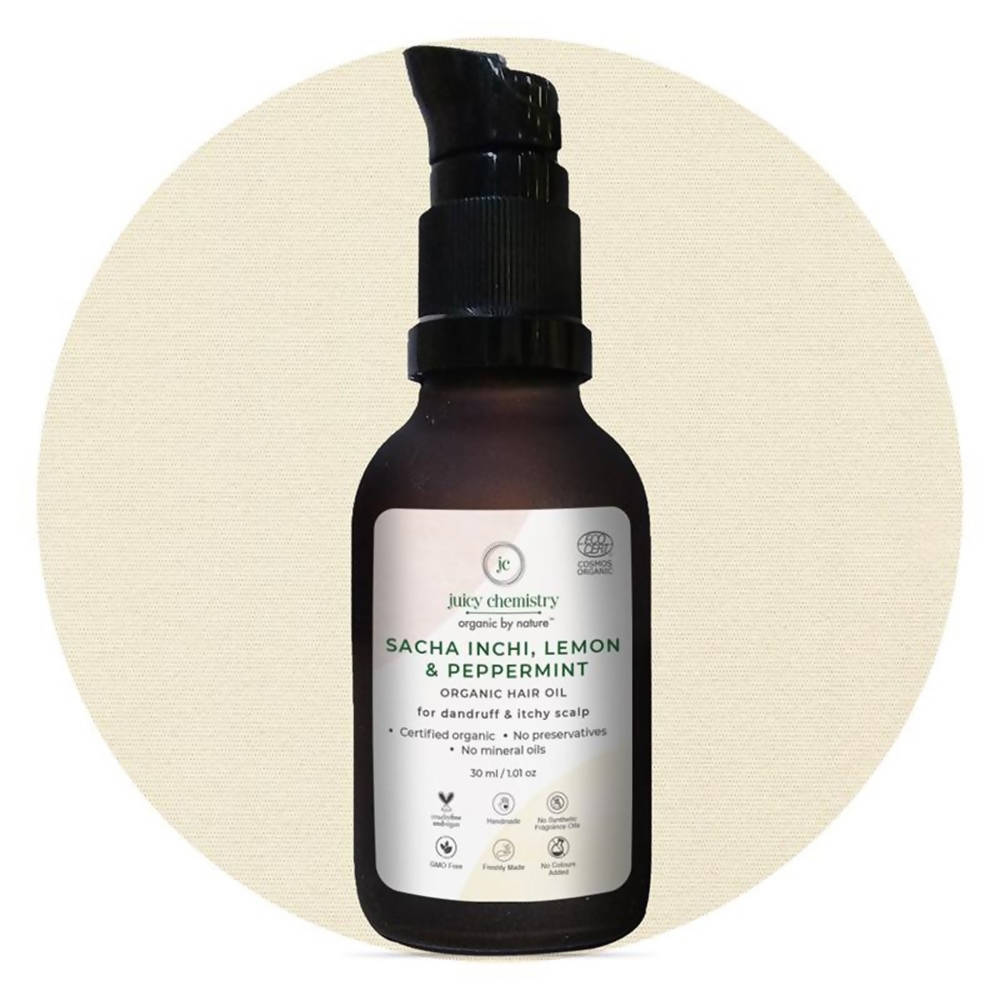 Juicy Chemistry Sacha Inchi, Lemon & Peppermint Organic Hair Serum - DrMediCart