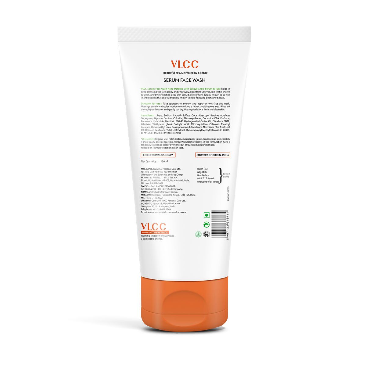 VLCC Acne Defense Serum Face Wash with Salicylic Acid Serum & Tulsi