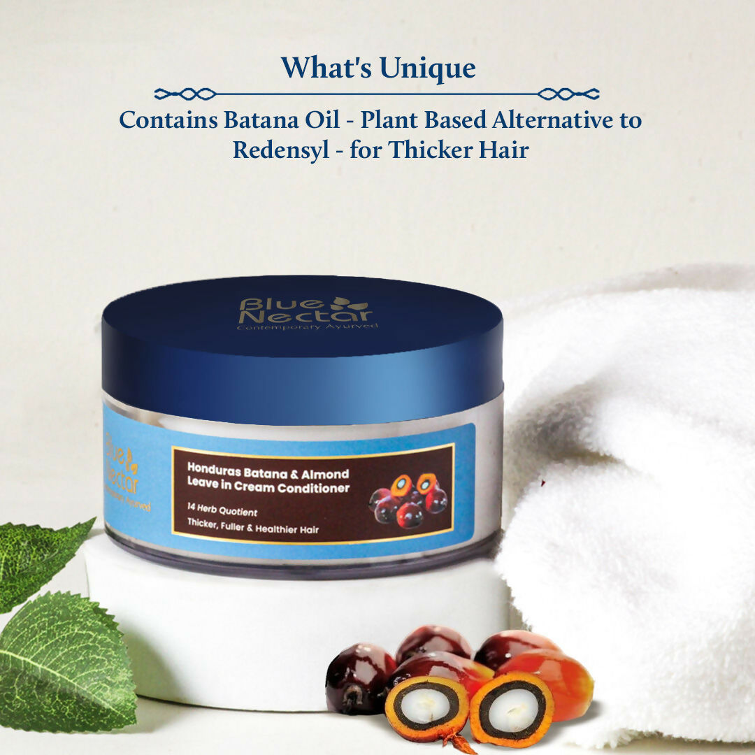 Blue Nectar Batana Leave-In Conditioner For Curly, Wavy, Dry & Frizzy Hair