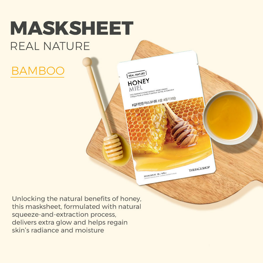 The Face Shop Real Nature Honey Miel Face Mask - Korean Skincare