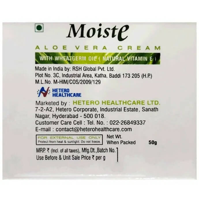 Moiste Aloe Vera Cream with Wheatgerm Oil - DrMediCart