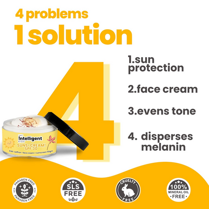 TuCo Intelligent Kids 2-in-1 Saffron Face Cream & Sunscreen For Sun Protection And Glow