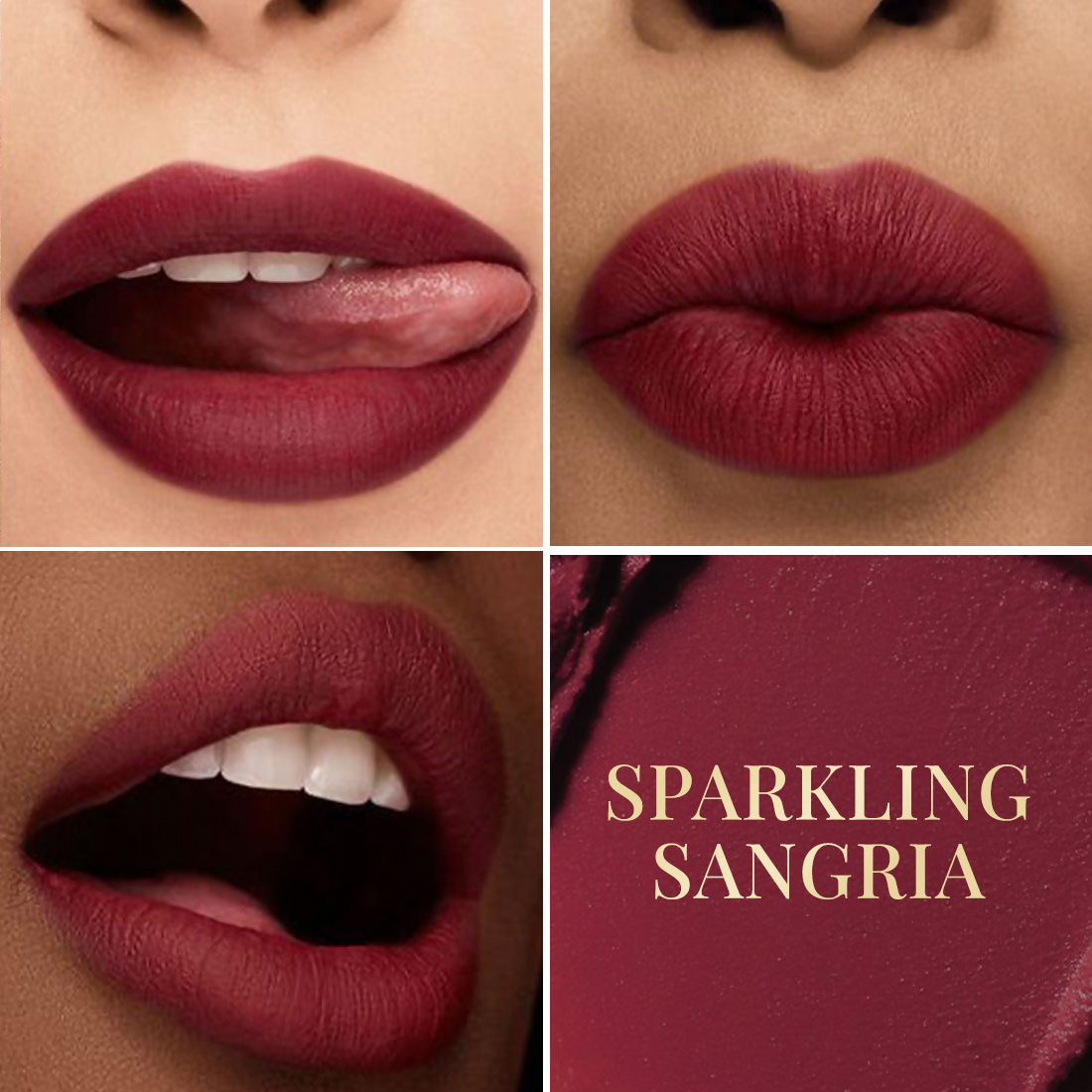 mCaffeine Shades Creamy Matte Kiss Bullet Lipstick Moisturizing Lightweight - Sparkling Sangria