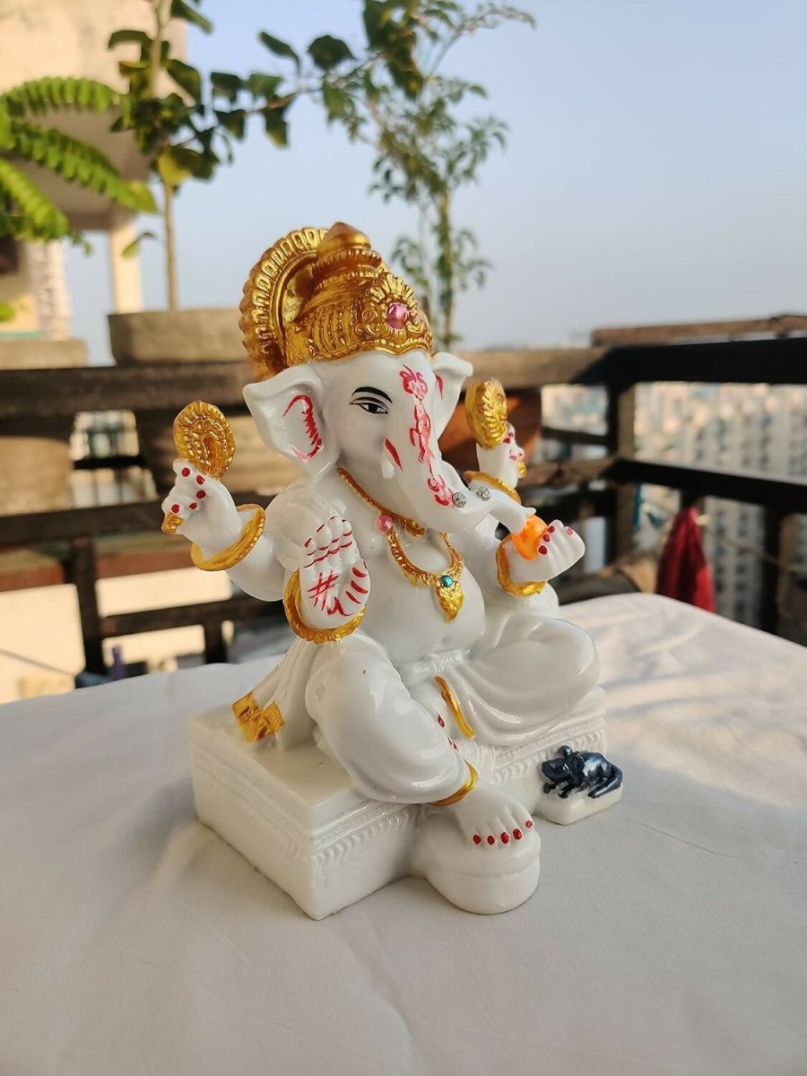 Apnimarket Marble Dust Ganesh Idol