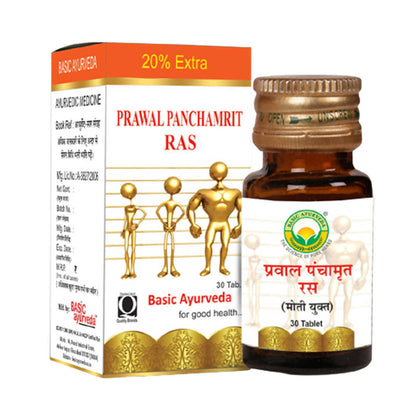 Buy Basic Ayurveda Prawal Panchamrit Ras Tablet from DrMediCart, Ship from India to USA