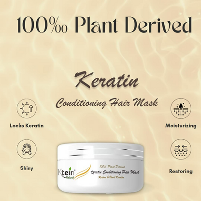 Ktein Natural 100% Plant Derived Keratin Shampoo & Conditioner Combo