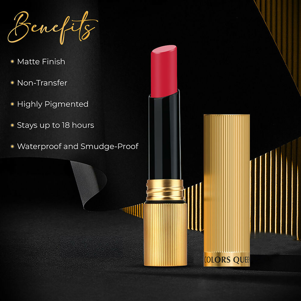 Colors Queen Hold Up Full Day Non Transfer Lipstick - Red Carpet