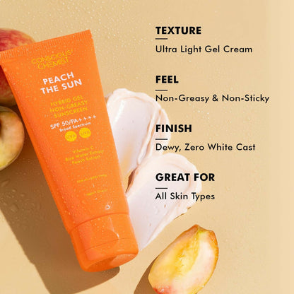Conscious Chemist Peach The Sun Hybrid Gel Sunscreen SPF 50 PA ++++
