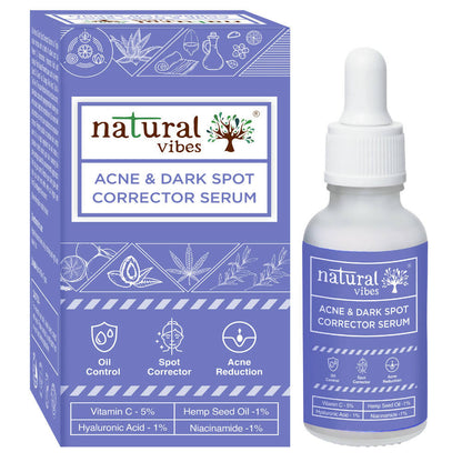 Buy Natural Vibes Acne & Dark Spot Corrector Face Serum from DrMediCart, Ship from India to USA