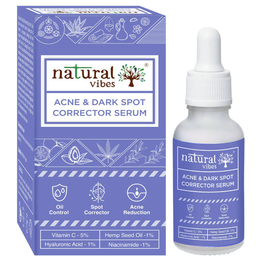 Buy Natural Vibes Acne & Dark Spot Corrector Face Serum from DrMediCart, Ship from India to USA