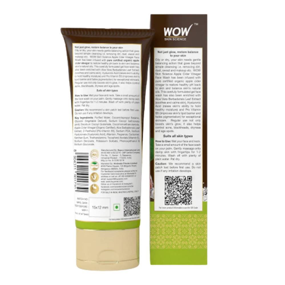 Wow Skin Science Apple Cider Vinegar Face Wash - Drmedicart