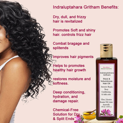 DevElixir Ayurvedic Hair Oil For Thick, Voluminous Hair