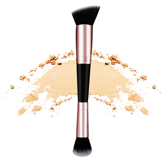 Gleva Multipurpose Kabuki Makeup Brush Dual-Ended Foundation Brush - Dark Brown