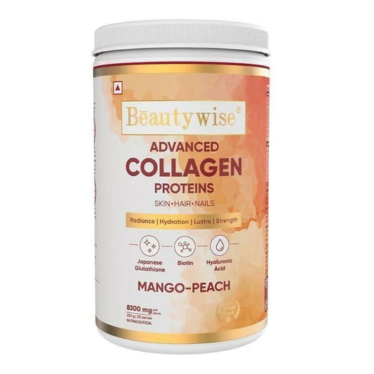 Buy Beautywise Advanced Marine Collagen Anti-Aging Powder - Glutathione, HA & Biotin - Mango-Peach from DrMediCart, Ship from India to USA