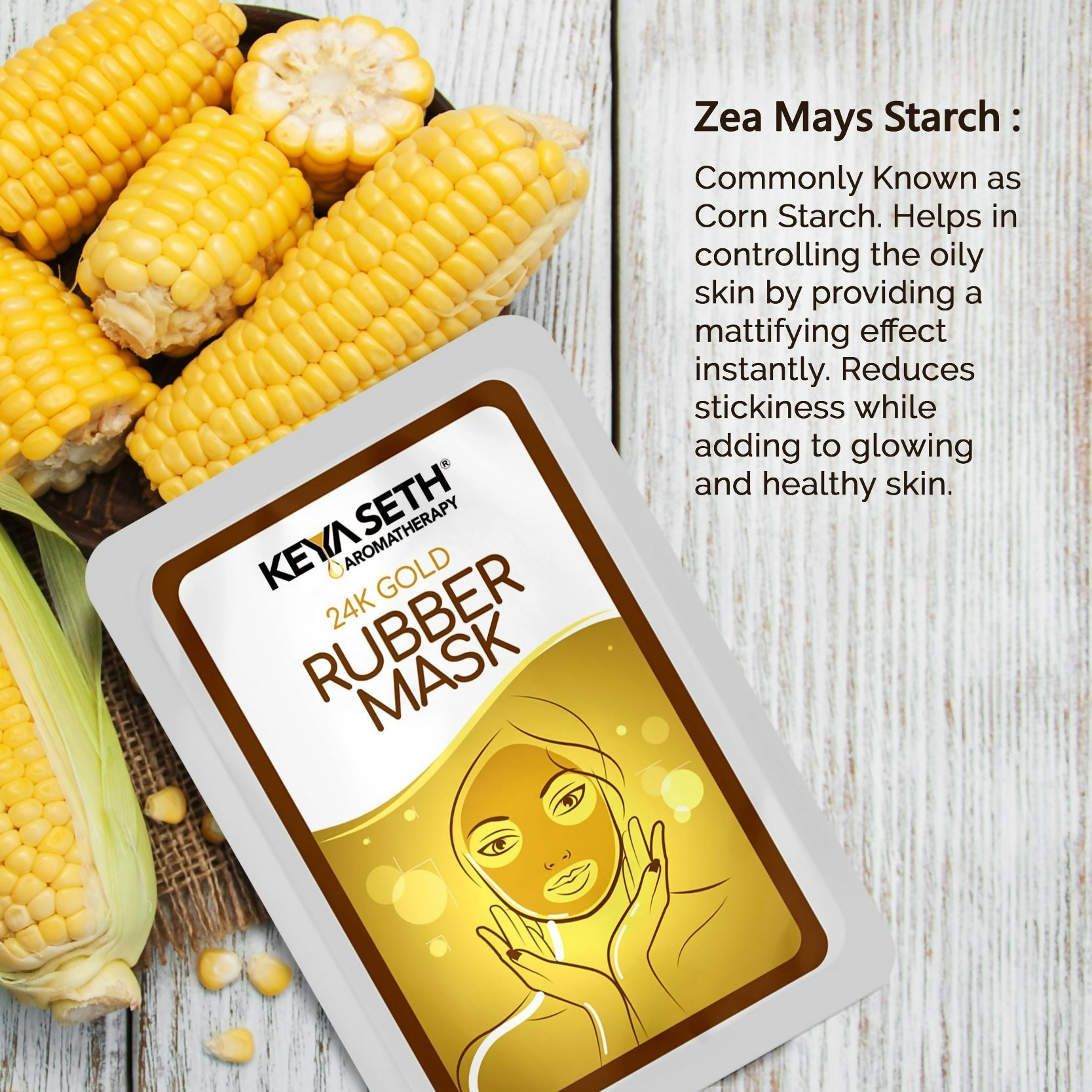 Keya Seth Aromatherapy 24k Gold Rubber Facial Mask