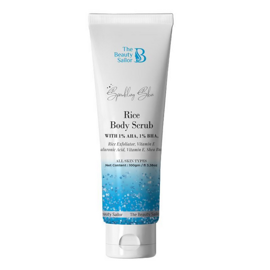 The Beauty Sailor Sparkling Skin Rice Body Scrub For Glowing Skin