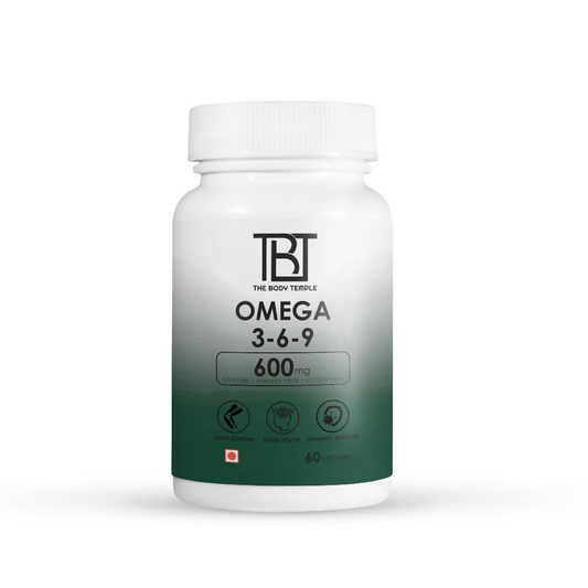The Body Temple Omega 3-6-9 600mg For Brain, Heart and Muscle Capsules