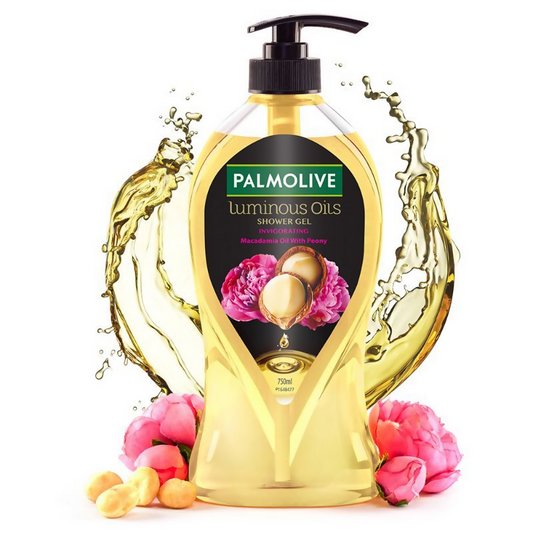 Palmolive Macadamia Oil & Peony Flower Luminous Oils Invigorating, Moisturizing Body Wash