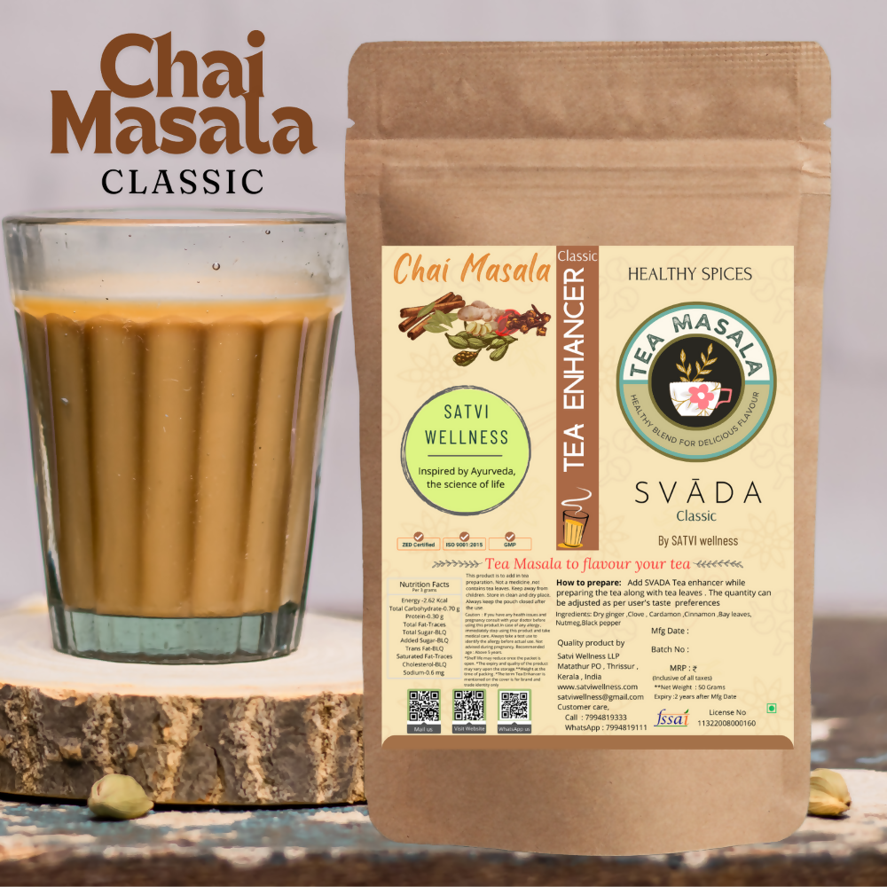 Satvi Wellness Tea Masala-Classic | Chai Masala | Satvi svĀda Tea Enhancer