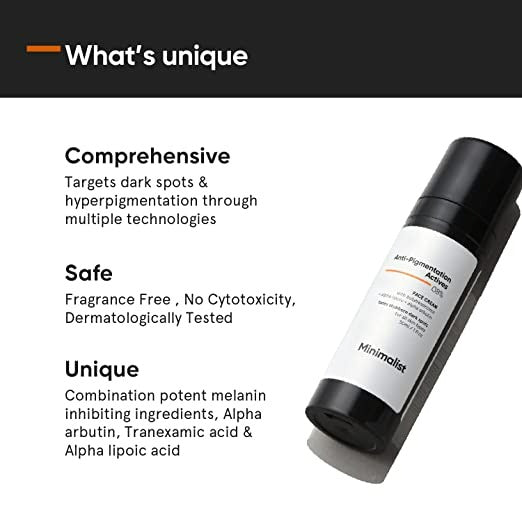 Minimalist Anti-Pigmentation Actives 08% Face Cream - DrMediCart