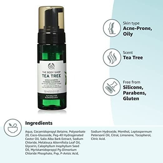 The Body Shop Tea Tree Skin Clearing Foaming Cleanser - Drmedicart