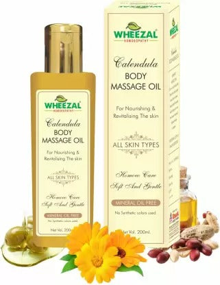 Buy Wheezal Calendula Body Massage Oil from DrMediCart, Ship from India to USA