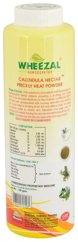 Wheezal Calendula Nectar Prickly Heat Homoeo Cool Powder - Drmedicart