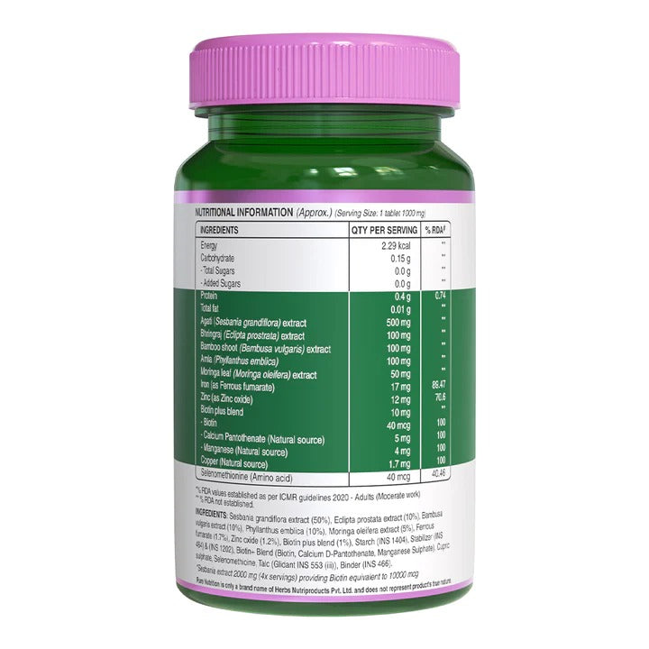 Pure Nutrition Biotin 10,000mcg from Natural Sesbania Extract Veg Tablets
