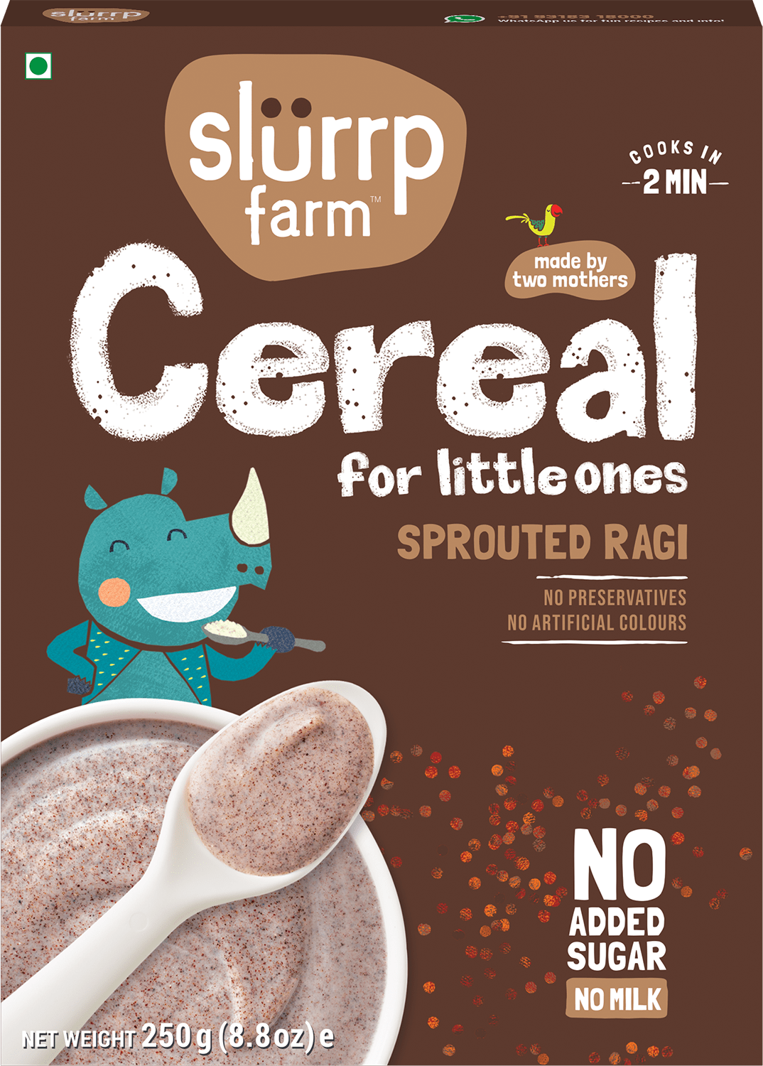 Buy Slurrp Farm Sprouted Ragi Cereal For Little ones from DrMediCart, Ship from India to USA