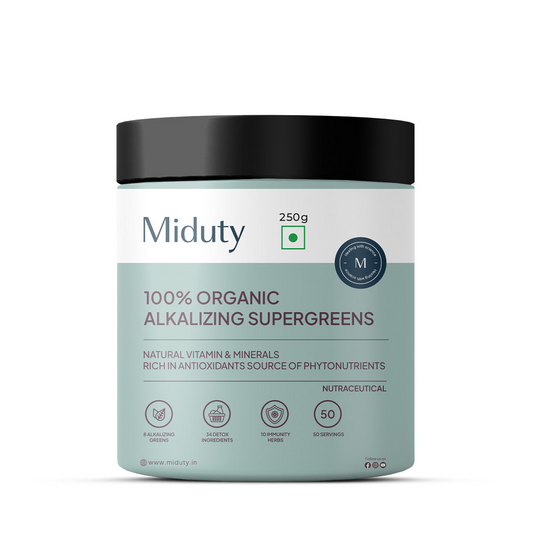 Buy Miduty by Palak Notes 100% Organic Alkalizing Super Greens Powder from DrMediCart, Ship from India to USA
