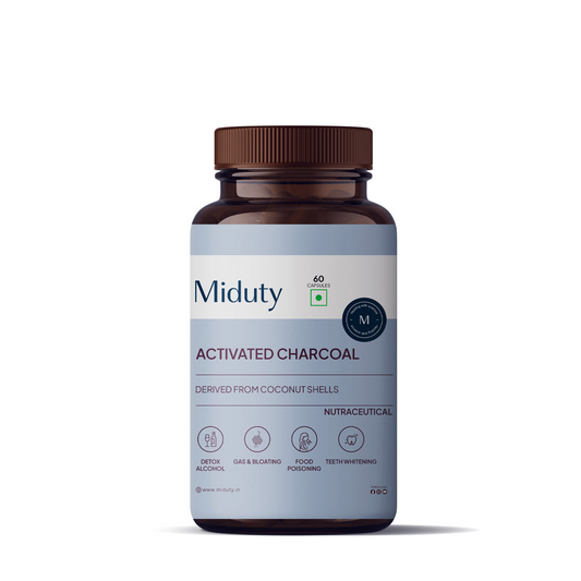 Buy Miduty by Palak Notes Activated Charcoal Capsules from DrMediCart, Ship from India to USA