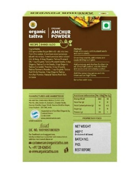 Buy Organic Tattva Amchur (Dry Mango) Powder from DrMediCart, Ship from India to USA