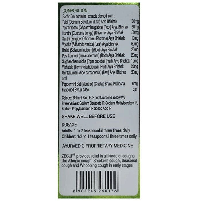 Zecuf Cough Syrup - Drmedicart