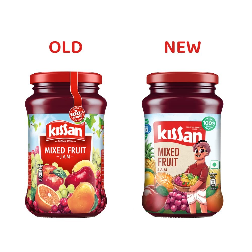 Kissan Mixed Fruit Jam With Fruit Ingredients