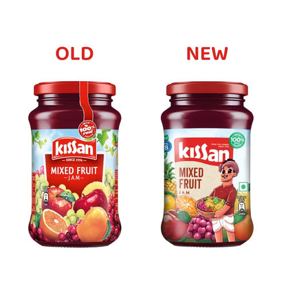 Kissan Mixed Fruit Jam With Fruit Ingredients